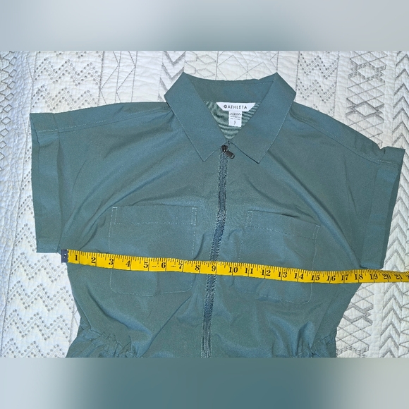 Athleta Teal Sport Short Sleve Dress Sz S - Picture 2 of 5